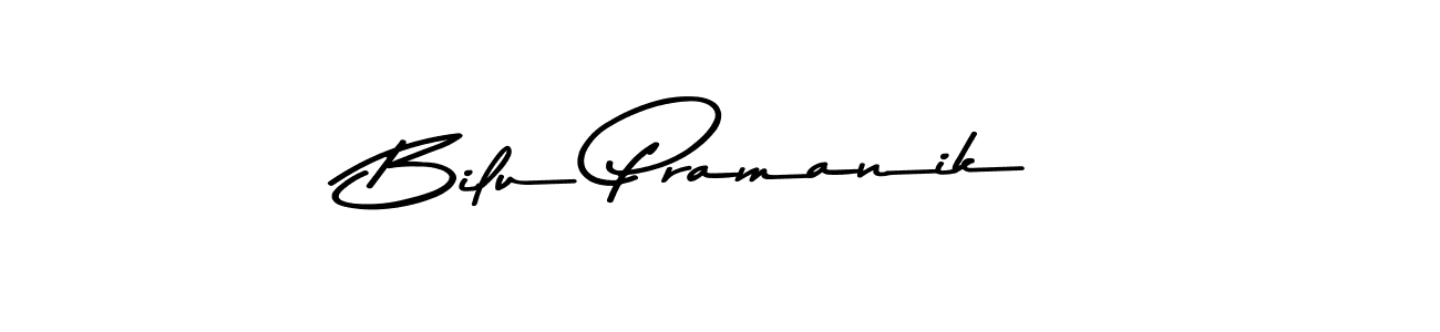 Design your own signature with our free online signature maker. With this signature software, you can create a handwritten (Asem Kandis PERSONAL USE) signature for name Bilu Pramanik. Bilu Pramanik signature style 9 images and pictures png