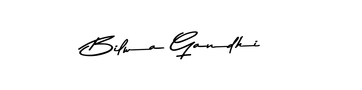 Create a beautiful signature design for name Bilwa Gandhi. With this signature (Asem Kandis PERSONAL USE) fonts, you can make a handwritten signature for free. Bilwa Gandhi signature style 9 images and pictures png