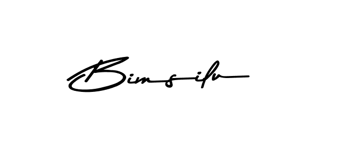 Make a beautiful signature design for name Bimsilu. With this signature (Asem Kandis PERSONAL USE) style, you can create a handwritten signature for free. Bimsilu signature style 9 images and pictures png