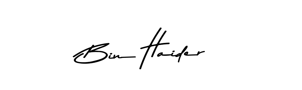 How to make Bin Haider signature? Asem Kandis PERSONAL USE is a professional autograph style. Create handwritten signature for Bin Haider name. Bin Haider signature style 9 images and pictures png