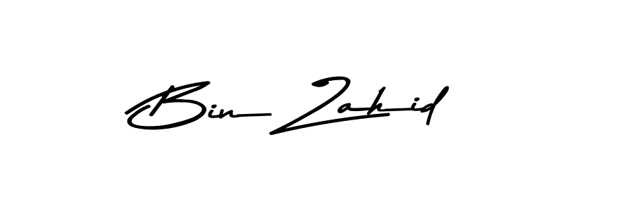 Use a signature maker to create a handwritten signature online. With this signature software, you can design (Asem Kandis PERSONAL USE) your own signature for name Bin Zahid. Bin Zahid signature style 9 images and pictures png