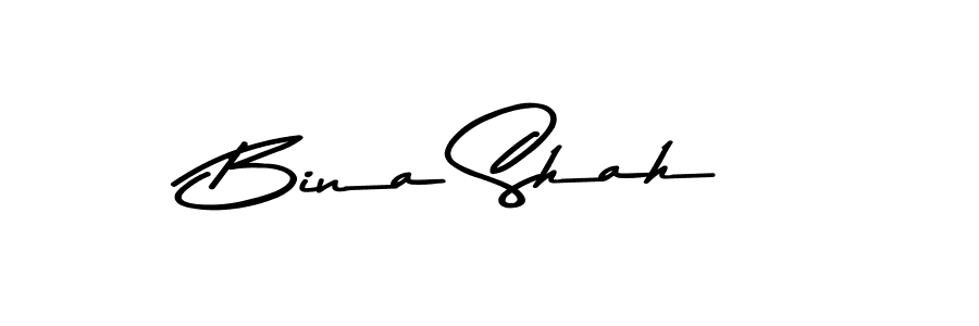 Bina Shah stylish signature style. Best Handwritten Sign (Asem Kandis PERSONAL USE) for my name. Handwritten Signature Collection Ideas for my name Bina Shah. Bina Shah signature style 9 images and pictures png