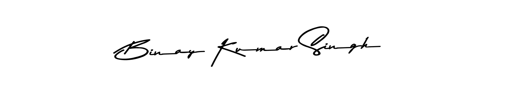 Design your own signature with our free online signature maker. With this signature software, you can create a handwritten (Asem Kandis PERSONAL USE) signature for name Binay Kumar Singh. Binay Kumar Singh signature style 9 images and pictures png