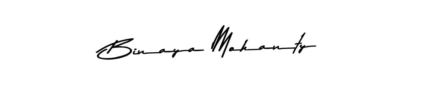 How to make Binaya Mohanty name signature. Use Asem Kandis PERSONAL USE style for creating short signs online. This is the latest handwritten sign. Binaya Mohanty signature style 9 images and pictures png