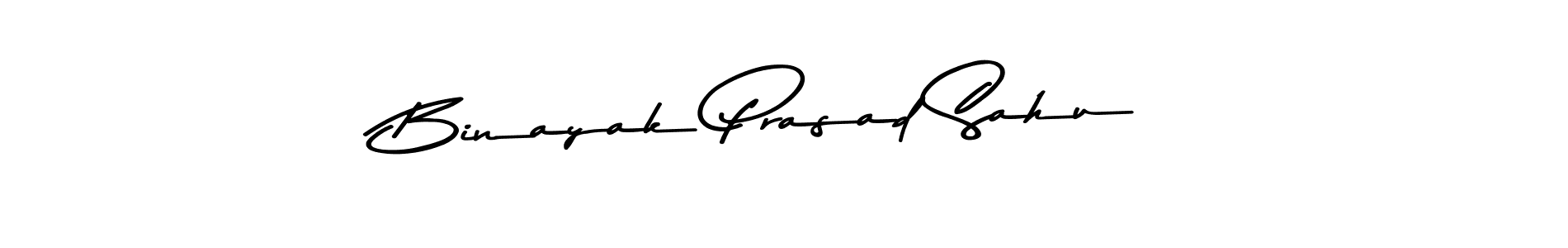 The best way (Asem Kandis PERSONAL USE) to make a short signature is to pick only two or three words in your name. The name Binayak Prasad Sahu include a total of six letters. For converting this name. Binayak Prasad Sahu signature style 9 images and pictures png