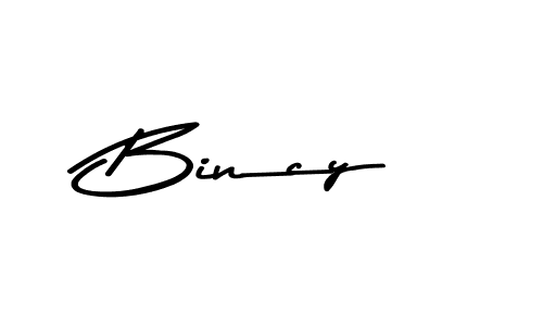 Use a signature maker to create a handwritten signature online. With this signature software, you can design (Asem Kandis PERSONAL USE) your own signature for name Bincy. Bincy signature style 9 images and pictures png