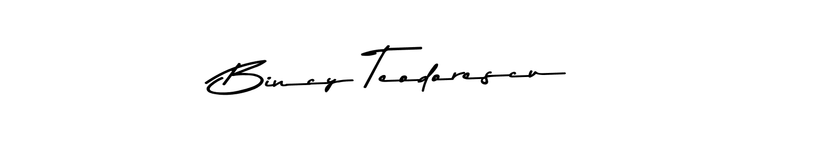 How to make Bincy Teodorescu signature? Asem Kandis PERSONAL USE is a professional autograph style. Create handwritten signature for Bincy Teodorescu name. Bincy Teodorescu signature style 9 images and pictures png