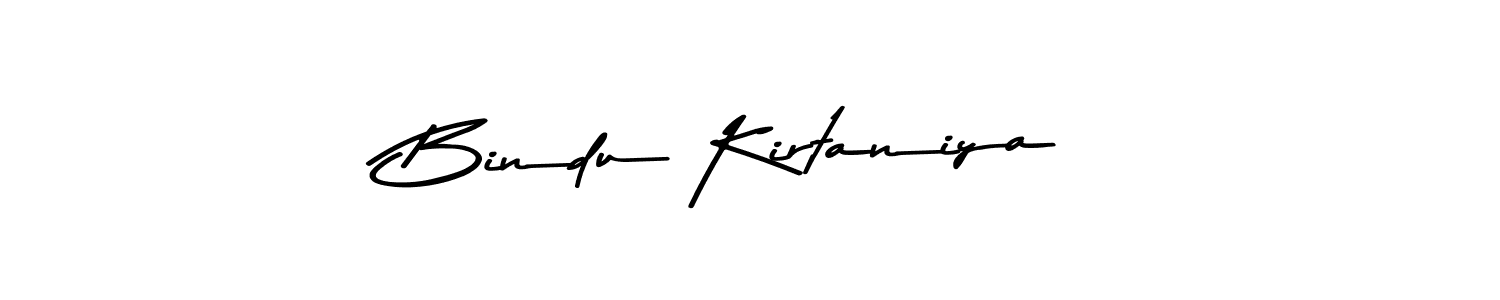 Also You can easily find your signature by using the search form. We will create Bindu Kirtaniya name handwritten signature images for you free of cost using Asem Kandis PERSONAL USE sign style. Bindu Kirtaniya signature style 9 images and pictures png