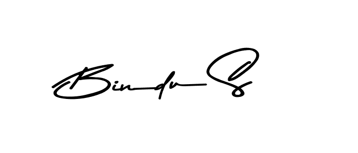 How to make Bindu S name signature. Use Asem Kandis PERSONAL USE style for creating short signs online. This is the latest handwritten sign. Bindu S signature style 9 images and pictures png