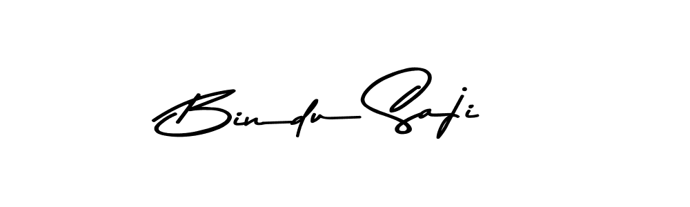 How to make Bindu Saji name signature. Use Asem Kandis PERSONAL USE style for creating short signs online. This is the latest handwritten sign. Bindu Saji signature style 9 images and pictures png