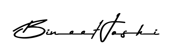 Bineet Joshi stylish signature style. Best Handwritten Sign (Asem Kandis PERSONAL USE) for my name. Handwritten Signature Collection Ideas for my name Bineet Joshi. Bineet Joshi signature style 9 images and pictures png