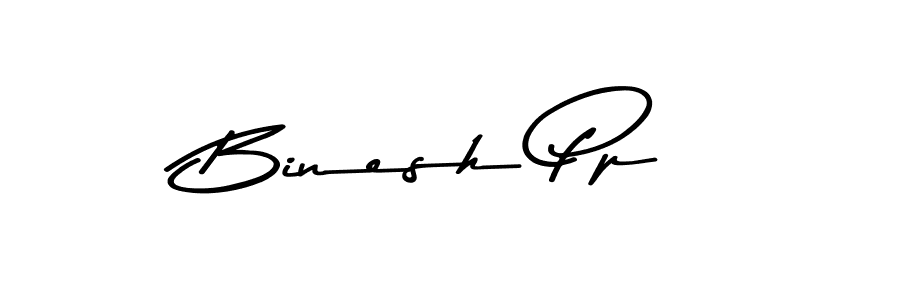 Design your own signature with our free online signature maker. With this signature software, you can create a handwritten (Asem Kandis PERSONAL USE) signature for name Binesh Pp. Binesh Pp signature style 9 images and pictures png