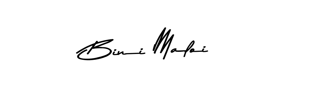 You should practise on your own different ways (Asem Kandis PERSONAL USE) to write your name (Bini Maloi) in signature. don't let someone else do it for you. Bini Maloi signature style 9 images and pictures png