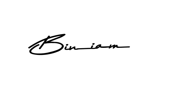 How to make Biniam signature? Asem Kandis PERSONAL USE is a professional autograph style. Create handwritten signature for Biniam name. Biniam signature style 9 images and pictures png