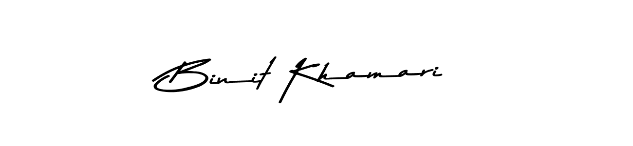 You should practise on your own different ways (Asem Kandis PERSONAL USE) to write your name (Binit Khamari) in signature. don't let someone else do it for you. Binit Khamari signature style 9 images and pictures png