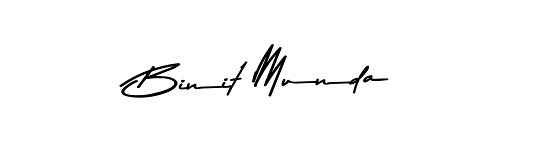 Make a beautiful signature design for name Binit Munda. With this signature (Asem Kandis PERSONAL USE) style, you can create a handwritten signature for free. Binit Munda signature style 9 images and pictures png