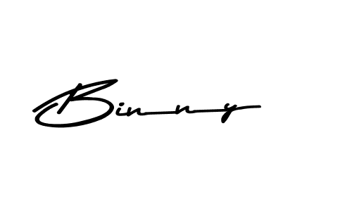 Use a signature maker to create a handwritten signature online. With this signature software, you can design (Asem Kandis PERSONAL USE) your own signature for name Binny. Binny signature style 9 images and pictures png