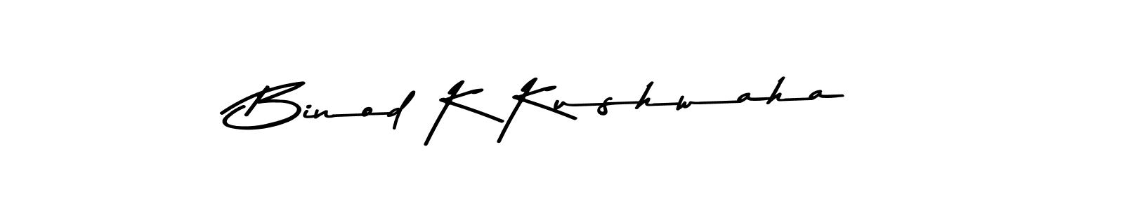 Use a signature maker to create a handwritten signature online. With this signature software, you can design (Asem Kandis PERSONAL USE) your own signature for name Binod K Kushwaha. Binod K Kushwaha signature style 9 images and pictures png