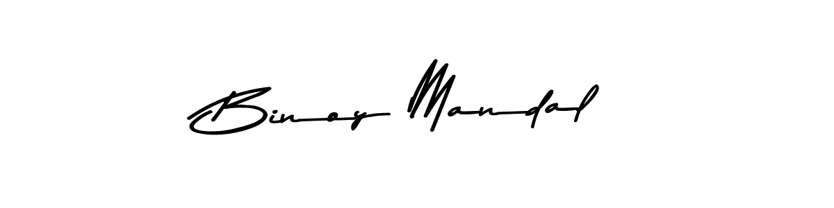 How to make Binoy Mandal name signature. Use Asem Kandis PERSONAL USE style for creating short signs online. This is the latest handwritten sign. Binoy Mandal signature style 9 images and pictures png