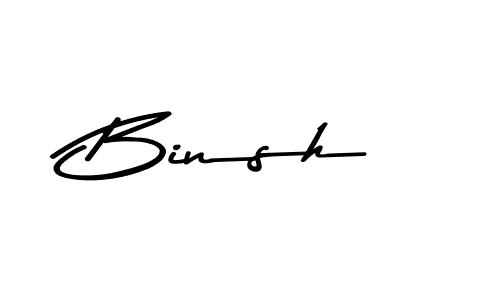 How to make Binsh signature? Asem Kandis PERSONAL USE is a professional autograph style. Create handwritten signature for Binsh name. Binsh signature style 9 images and pictures png