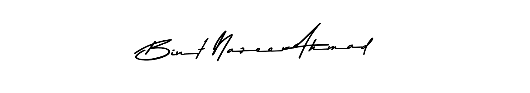 Asem Kandis PERSONAL USE is a professional signature style that is perfect for those who want to add a touch of class to their signature. It is also a great choice for those who want to make their signature more unique. Get Bint Nazeer Ahmad name to fancy signature for free. Bint Nazeer Ahmad signature style 9 images and pictures png