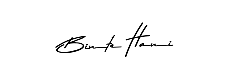 You can use this online signature creator to create a handwritten signature for the name Binte Hani. This is the best online autograph maker. Binte Hani signature style 9 images and pictures png