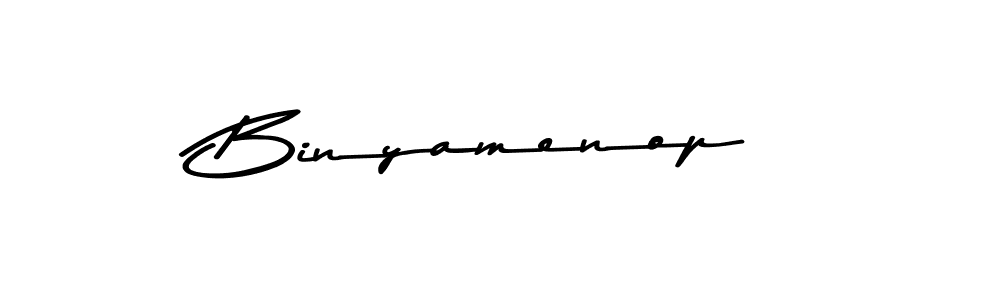 You should practise on your own different ways (Asem Kandis PERSONAL USE) to write your name (Binyamenop) in signature. don't let someone else do it for you. Binyamenop signature style 9 images and pictures png