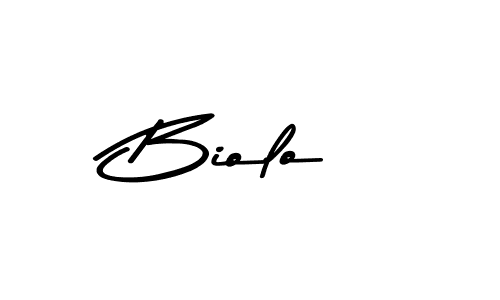 How to make Biolo name signature. Use Asem Kandis PERSONAL USE style for creating short signs online. This is the latest handwritten sign. Biolo signature style 9 images and pictures png