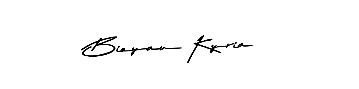 How to make Bioyau Kyria name signature. Use Asem Kandis PERSONAL USE style for creating short signs online. This is the latest handwritten sign. Bioyau Kyria signature style 9 images and pictures png