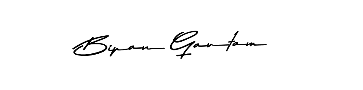 Create a beautiful signature design for name Bipan Gautam. With this signature (Asem Kandis PERSONAL USE) fonts, you can make a handwritten signature for free. Bipan Gautam signature style 9 images and pictures png