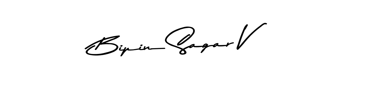 Use a signature maker to create a handwritten signature online. With this signature software, you can design (Asem Kandis PERSONAL USE) your own signature for name Bipin Sagar V. Bipin Sagar V signature style 9 images and pictures png