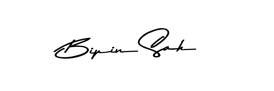 How to make Bipin Sah name signature. Use Asem Kandis PERSONAL USE style for creating short signs online. This is the latest handwritten sign. Bipin Sah signature style 9 images and pictures png