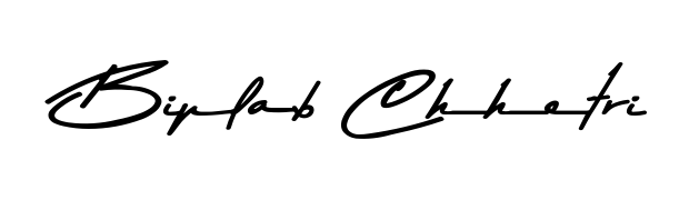 The Asem Kandis PERSONAL USE handwriting style adds charm and authenticity to name Biplab Chhetri. A wonderful choice for personal thank-you notes. Biplab Chhetri signature style 9 images and pictures png