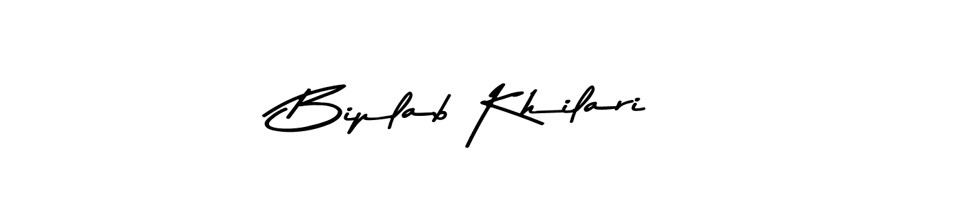 Create a beautiful signature design for name Biplab Khilari. With this signature (Asem Kandis PERSONAL USE) fonts, you can make a handwritten signature for free. Biplab Khilari signature style 9 images and pictures png