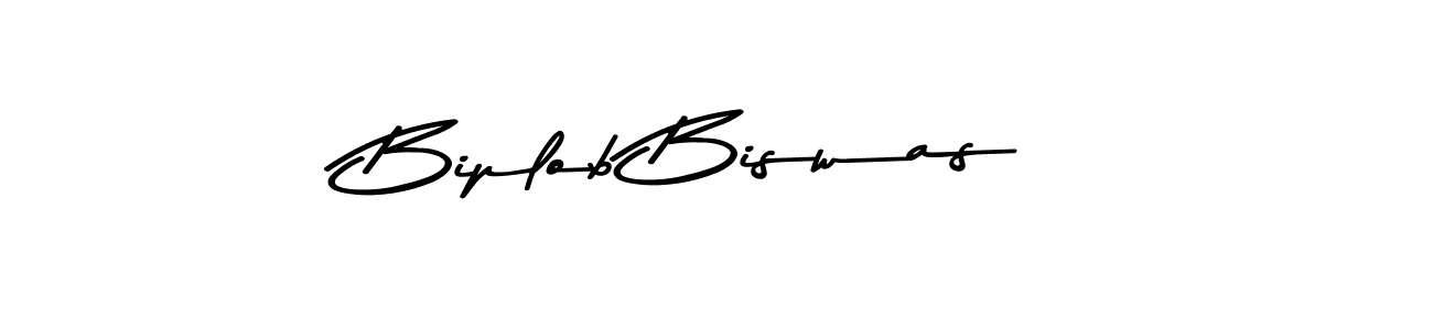 How to make Biplob Biswas name signature. Use Asem Kandis PERSONAL USE style for creating short signs online. This is the latest handwritten sign. Biplob Biswas signature style 9 images and pictures png