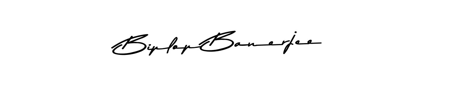 Make a beautiful signature design for name Biplop Banerjee. With this signature (Asem Kandis PERSONAL USE) style, you can create a handwritten signature for free. Biplop Banerjee signature style 9 images and pictures png
