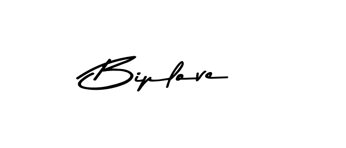 How to make Biplove name signature. Use Asem Kandis PERSONAL USE style for creating short signs online. This is the latest handwritten sign. Biplove signature style 9 images and pictures png