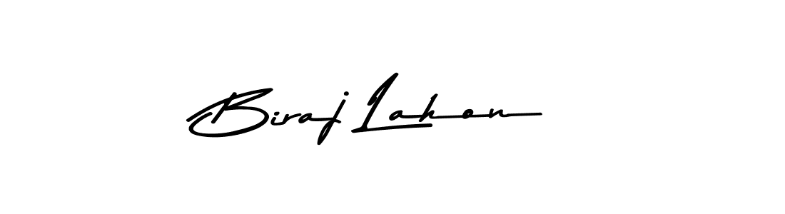 Create a beautiful signature design for name Biraj Lahon. With this signature (Asem Kandis PERSONAL USE) fonts, you can make a handwritten signature for free. Biraj Lahon signature style 9 images and pictures png