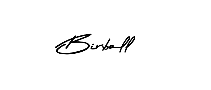 How to make Birboll name signature. Use Asem Kandis PERSONAL USE style for creating short signs online. This is the latest handwritten sign. Birboll signature style 9 images and pictures png