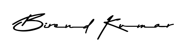 Discover how Birend Kumar looks in an executive cursive font (Asem Kandis PERSONAL USE). Perfect for legal documents, invoices, and certificates. Birend Kumar signature style 9 images and pictures png