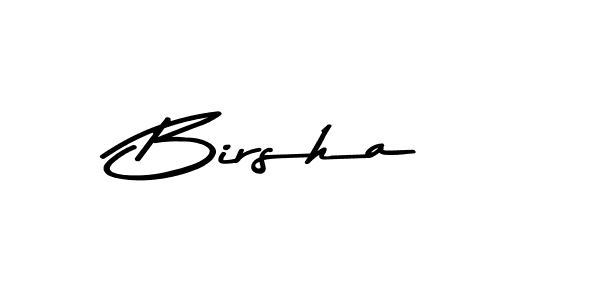 How to make Birsha name signature. Use Asem Kandis PERSONAL USE style for creating short signs online. This is the latest handwritten sign. Birsha signature style 9 images and pictures png
