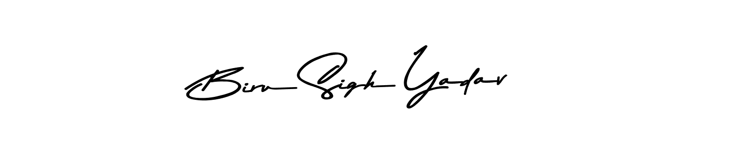 Create a beautiful signature design for name Biru Sigh Yadav. With this signature (Asem Kandis PERSONAL USE) fonts, you can make a handwritten signature for free. Biru Sigh Yadav signature style 9 images and pictures png