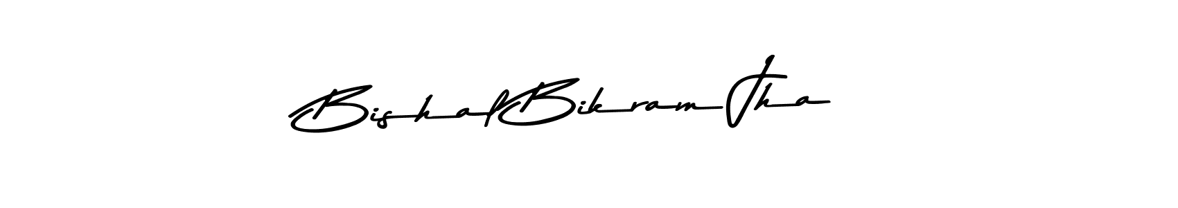 Create a beautiful signature design for name Bishal Bikram Jha. With this signature (Asem Kandis PERSONAL USE) fonts, you can make a handwritten signature for free. Bishal Bikram Jha signature style 9 images and pictures png