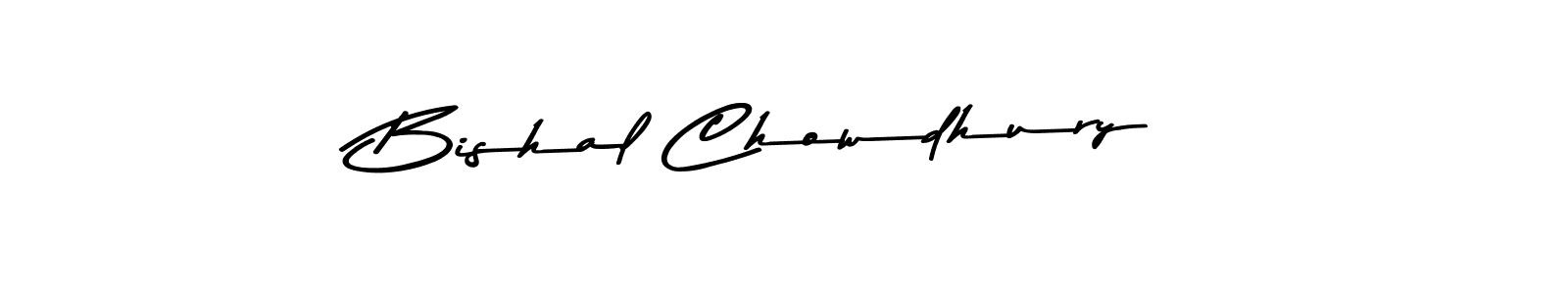 How to make Bishal Chowdhury name signature. Use Asem Kandis PERSONAL USE style for creating short signs online. This is the latest handwritten sign. Bishal Chowdhury signature style 9 images and pictures png