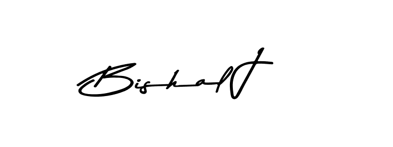 How to make Bishal J signature? Asem Kandis PERSONAL USE is a professional autograph style. Create handwritten signature for Bishal J name. Bishal J signature style 9 images and pictures png