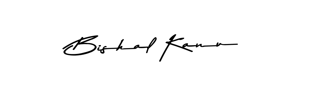 How to make Bishal Kanu name signature. Use Asem Kandis PERSONAL USE style for creating short signs online. This is the latest handwritten sign. Bishal Kanu signature style 9 images and pictures png