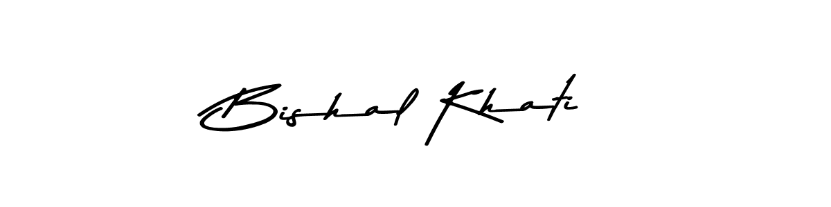 The best way (Asem Kandis PERSONAL USE) to make a short signature is to pick only two or three words in your name. The name Bishal Khati include a total of six letters. For converting this name. Bishal Khati signature style 9 images and pictures png