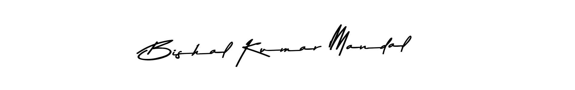 Make a beautiful signature design for name Bishal Kumar Mandal. With this signature (Asem Kandis PERSONAL USE) style, you can create a handwritten signature for free. Bishal Kumar Mandal signature style 9 images and pictures png