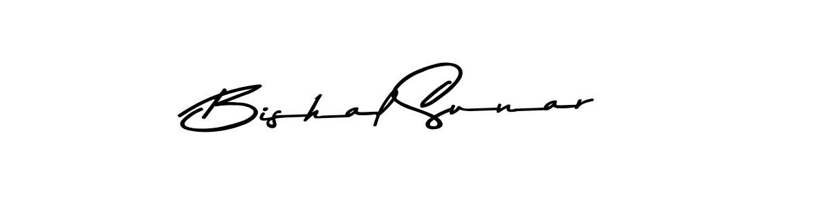 How to make Bishal Sunar signature? Asem Kandis PERSONAL USE is a professional autograph style. Create handwritten signature for Bishal Sunar name. Bishal Sunar signature style 9 images and pictures png