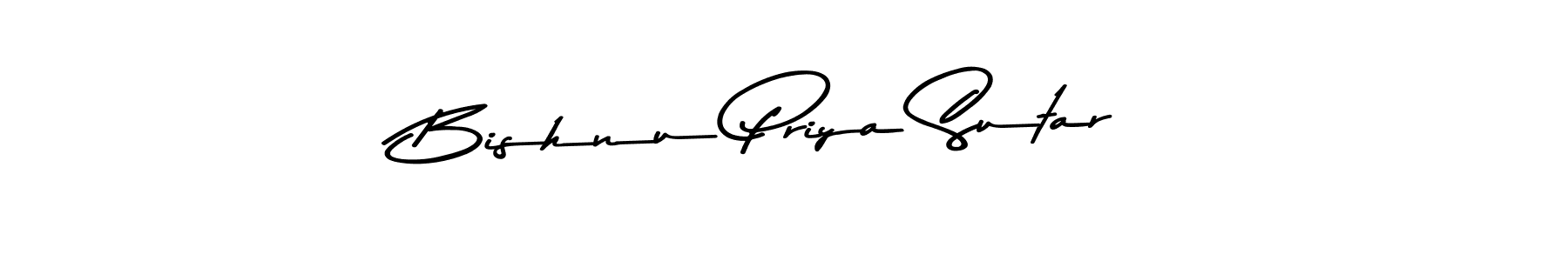 Design your own signature with our free online signature maker. With this signature software, you can create a handwritten (Asem Kandis PERSONAL USE) signature for name Bishnu Priya Sutar. Bishnu Priya Sutar signature style 9 images and pictures png